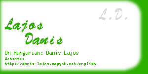 lajos danis business card